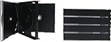 5 QUAD CD THICK/CHUBBY JEWEL CASES #CD4R24DG - Holds 4 CDs! 24mm Thick