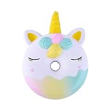 Anboor 4.5 Inches Squishies Unicorn Donut Kawaii Soft Slow Rising Scented Doughnut Squishies Stress Relief Kid Toys