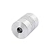 uxcell 5mm to 6mm Shaft Coupling 25mm Length 18mm Diameter Stepper Motor Coupler Aluminum Alloy Joint Connector for 3D Printer CNC Machine DIY Encoder