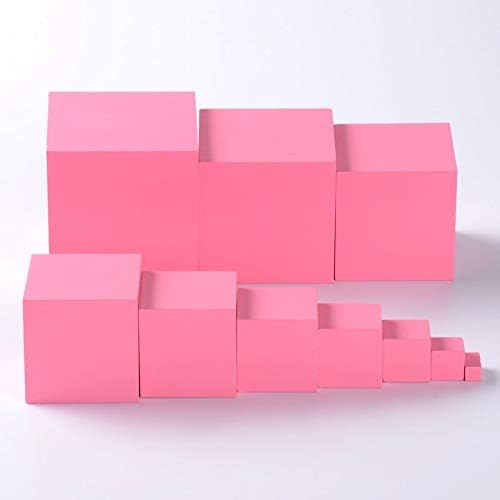 Montessori Family Version Pink Tower without Stand 0.7 cm to 7cm Early Childhood Education Preschool Training Course