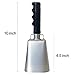 Katzco Cowbell with Stick Rubber Grip Handle and Built-in Clapper - 10 Inch Steel - Great for Weddings, Sport Events, Farms and Rodeos, Birthday Parties, Marching Bands, and Musical Events