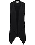 FPT Womens Asymmetrical Draped Open Hem Knit Vest