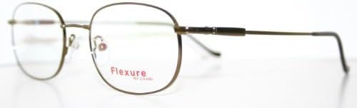 Flexible Fx3 Coffee Brown Men's Titanium Optical Eyeglass Frame by FLEXURE by FLEXURE