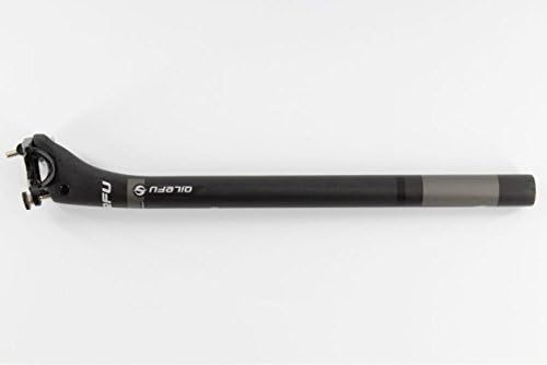 QILEFU Road Bicycle 3K Full Carbon Fibre Seatpost Mountain Carbon Bike Seatpost MTB Parts 27.2/30.8/31.6x350mm (grey 27.2x400mm)