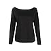 Antopmen Women Summer Back Crisscross Lace Up Tops Loose Fit Long Sleeve Tee