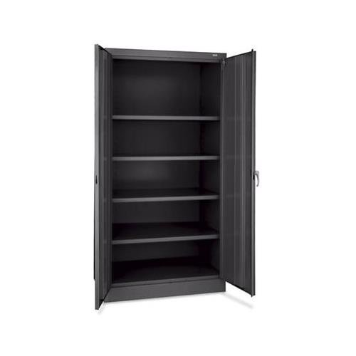 Uline H-2216ABL Industrial Storage Cabinet, 72" Height, 36" Width, 24" Length, Metal, Black