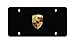 Genuine Porsche Crest License Plate - MATTE BLACK