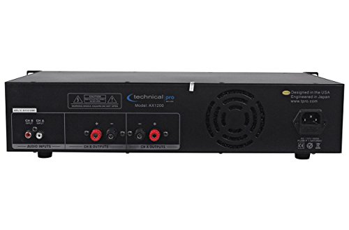 4 Technical+Pro+AX1200+2+Channel+Amplifier