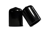 Prescott Plastics 10 Pack: 3/4 Inch Round Black Vinyl End Cap, Cover Rubber Flexible Tube Pipe Marine Safety Tip 0.75