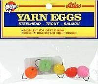 Atlas Mike's Yarn Salmon Fishing Bait Holder Eggs (Pack of 4)