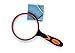 Magnifying Glass 3X Magnifier (Orange) for Seniors & Kids, 100Mm Large Magnifying Lens with Non-Slip Soft Rubber Handle for Reading Books, Inspection, Coins, Insects, Maps, Crossword Puzzles