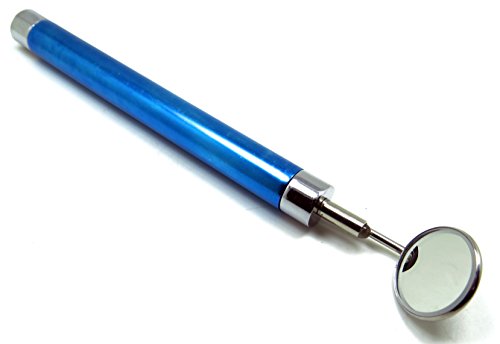 3× Dental Mirror Blue Handle with Bright Light Removable Mirrors #4 & #5 Examination Instruments