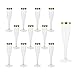 30 Premium Party Plastic Champagne Flutes - Clear Gold Rim Plastic Drink Cups, Recyclabel Unbreakable Stemware For Wedding, Toasting, Great For Mimosa, Cocktail Drinks or as Wine Cups, 5.5 Oz Cups