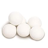 EFUTONPRO Wool Dryer Balls - Pack of 6 - Natural Fabric Softener, Reusable, Reduce Wrinkles, Saves Drying Time. XL Premium Reusable Natural Fabric Softener