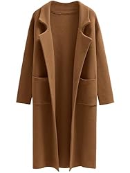 ANRABESS Womens Long Open Front Sweater Coats Lapel