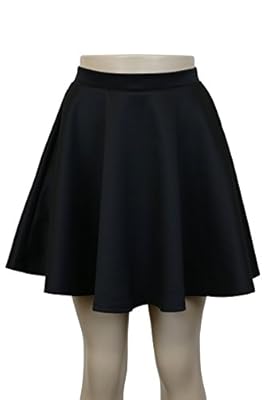 Instar Mode Womens Basic Flowy Versatile A-Lined Flared Skirt