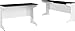 Ameriwood Home Furniture Pursuit L Shaped Desk Bundle, White/Gray