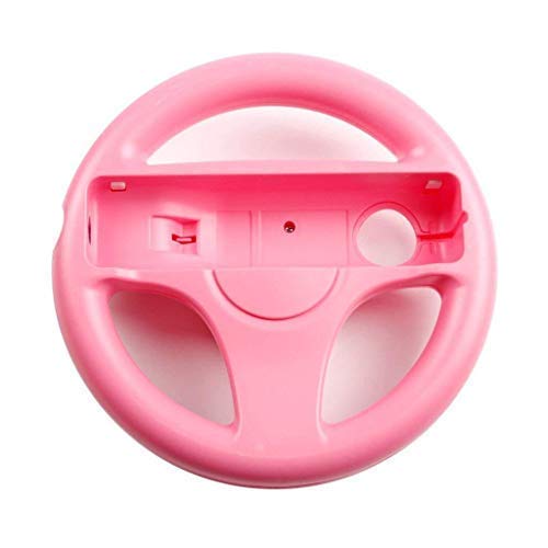 GH Mario Kart 8 Steering Wheel Compatible with Nintendo Wii (Peach Pink, 2 Pack), Racing Games Wheels for Wii (U) Remote Controller (6 Colors Available)