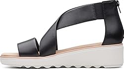 Clarks Women's Jillian Rise Wedge Sandal, Black