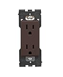 Leviton RER15-WB Renu Tamper-Resistant Outlet, 15-Amp, 125VAC, Walnut Bark