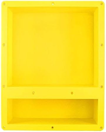 Shower Niche Shelf Organizer Tray - Durable ABS, Waterproof & Leakproof Craftsmanship, Sleek Design – Flush Double Mount Tile Ready 16" x 20" x 4" Complement Your Bathroom, Facilitate Toiletry Storage