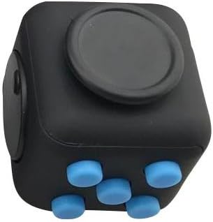 RaFe Fidget Cube - Top Quality Hand Toy - For Relieving Stress, Anxiety &amp; Boredom - Great for Kids &amp; Adults (Black/Blue)