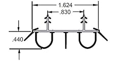 KS Hardware Double Bubble Kerf Door Sweep 35-3/4