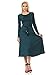 Pastel by Vivienne Women's Long Sleeve A-Line Midi Dress With Braided Tassel Belt included