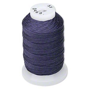Simply Silk Beading Thread Cord Size FF Navy Blue 0.015 Inch 0.38mm Spool 115 Yards for Stringing Weaving Knotting