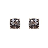Humble Chic Women's Faceted Square Studs - Cushion Cut Large Jewel Statement Post Earrings .55