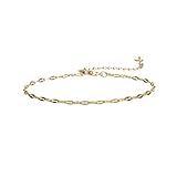 Fremttly Handmade Delicate Lace Chain Bracelet 14K Gold Fill Minimal Layering Bracelet Stacking Bracelet Layered-BR-1-Lace