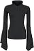 Spiral - Womens - GOTHIC ELEGANCE - High Neck Goth Top Black
