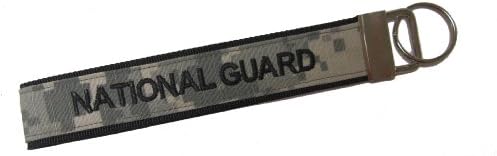 U.S. Army National Guard Name Tape Key Chain, Army National Guard Military Keychain, National Guard Key Fob