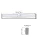 LE LED Closet Light, 10-led Motion Sensing Under Cabinet Lighting, Wireless Stick-on Anywhere Stair Lights, LED Light Bar with Magnetic Strip, Battery Operated, 3000K Warm White, Silver, 3-Pack