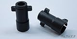 SSD RC Pro Aluminum Rear Lockouts for SCX10 II (Black)