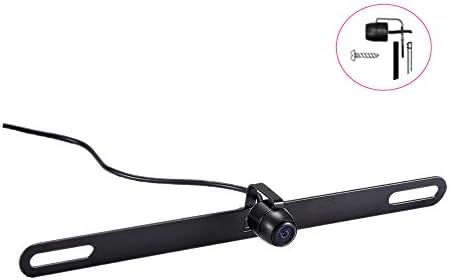 REARMASTER Metal License Plate Camera,Metal Body&Hidden&Waterproof Design,Support Guideline On/Off,Rear View/Front View Switch,Universal Backup Camera for Car SUV Truck Van