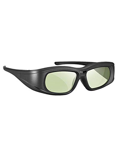 Bluetooth 3D Glasses Active Shutter Rechargeable 3D Eyewear Compatible with Epson Sony LCD Projector/Sony Panasonic Samsung 3D Active TV (Pack 1)
