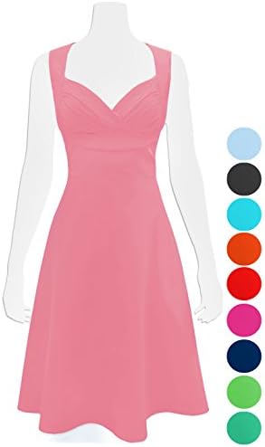 Women's Vintage-Inspired 1950s A-Line Cocktail Dress (XX-Large, Coral)