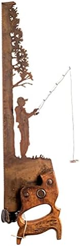 Wall Decor Decoration, Metallic Artwork Wall Decor, Rustic Noticed Hanging Decoration for Dwelling Ornament, Distinctive Items for Fathers Day, Rustic Look Hanging Decoration, Single Character Fishing