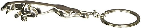 Jaguar Leaper Cat Chrome Key Chain KeyRing KeyChain XJ6 X300 XJS XJF X Type S Type