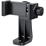 SharingMoment Premium Smartphone Holder, both Landscape and Portrait Mode; Width Adjustable 1/4 Screw Universal Tripod Monopod Mount Adapter; Professional 360 Degrees Rotation Cell Phone Clamp