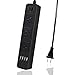 2 Prong Power Strip, Surge Protector 2 Prong with 3AC Outlets and 4 USB Charging Ports, 6.6ft 2 Prong to 3 Prong Extension Cord for Home Office