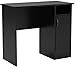 South Shore 7270075 Small Computer Desk with Door, Pure Black