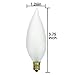 Pack of 12 40 Watt CFF Candelabra Base Frosted Flame Tip Shaped Incandescent Chandelier Light Bulb