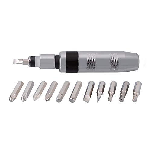 Manual Reversible Impact Screwdriver Driver Tool Set Kit With 12 Screwdrivers Bits and Case for Auto Motorcycle Repair