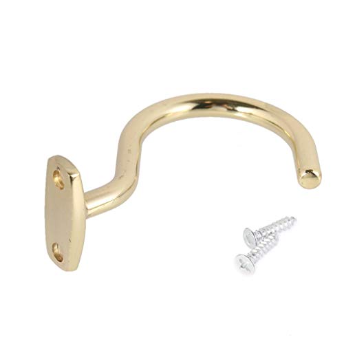Dongyue 2 Pieces Snooker Billiard Table Cue Brass Hook Suit for Hold Bridge Stick Pool Rack with 2 Packs Screws - Thumbnail 2