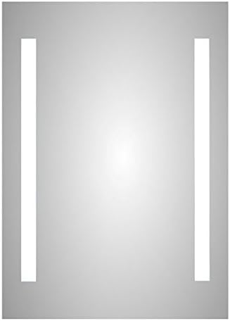 Meek Mirrors Frameless Backlit LED Light On Sides Bathroom Mirror with Easy Mounting and On-Off Switch - 18 inch by 30 inch (ML1011-1830)