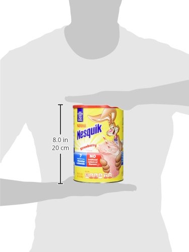 Nesquik Powdered Drink Mix Canister, Strawberry, 30.4 Ounce - Thumbnail 7