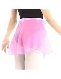 Falda de gasa asimétrica para dama con corbata en la cintura
