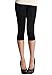Nikibiki Womens Nylon 3/4 Smooth Crop Leggings (Black) OS
